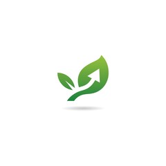 green with arrow logo design icon inspiration
