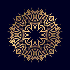 Mandala logo ornament oriental style. For Coloring book page t-shirts Mandala Vector illustration