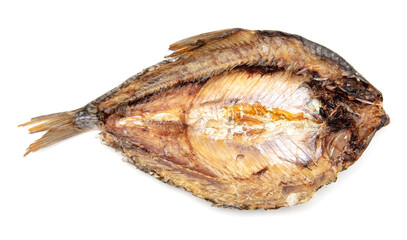 Dried fish isolated on a white
