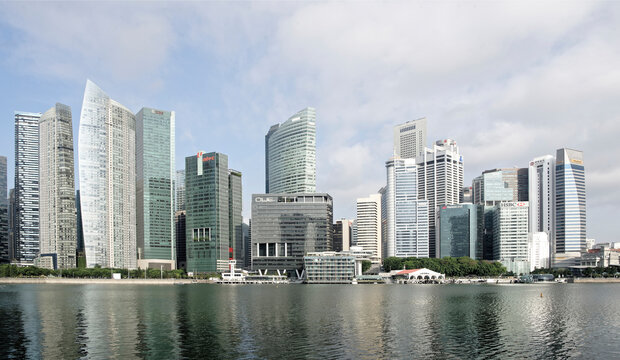 View of the buildings at Collyer Quay
