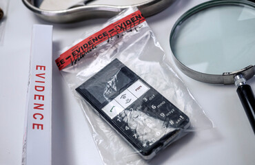 smartphone involved in lab murder, concept image