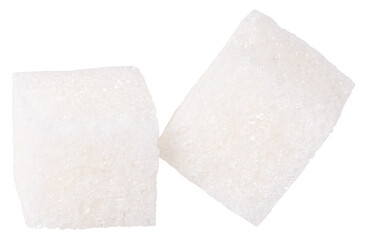 sugars cubes isolated on white background. White sugar