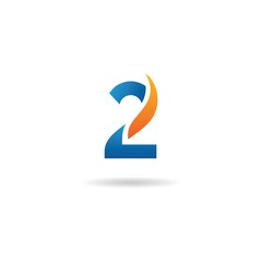 number 2 logo design icon inspiration