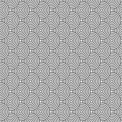 circle Seamless geometric pattern, Circle pattern line, Monochrome elements background