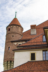 Vue du Château Saint-Maire à Lausanne (Canton de Vaud, Suisse)