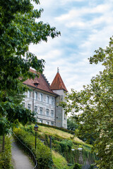 Vue du Gymnase de la Cité à Lausanne (Canton de Vaud, Suisse)