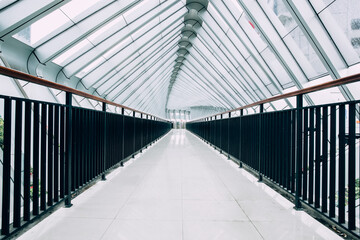 Empty modern hallway on the station
