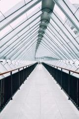 Empty modern hallway on the station
