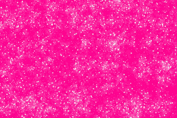 Pink magic space effect snow ball bokeh background