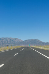 Highway in Gobi desert, Tacheng, Xinjiang Province, China