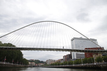 Naklejka premium Bridge over the river of Bilbao