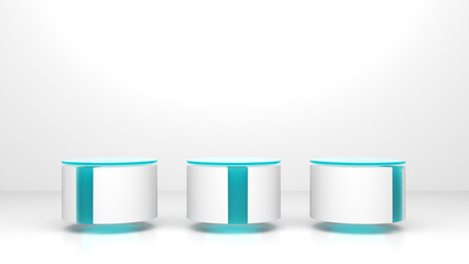 Stand or podium, pedestal, for display or showcase cosmetic or other products 