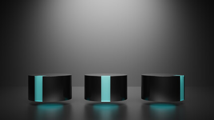 Stand or podium, pedestal, for display or showcase cosmetic or other products 