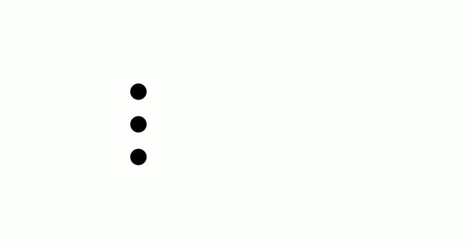 dotted arrow sign. dot swipe icon video animation. arrow moving bouncing