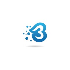 number 3 logo design icon inspiration