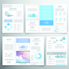 Fototapeta premium Set of different charts and templates for infographic 