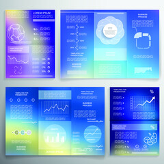 Obraz premium Brochure for business reports, cover layout and infographics