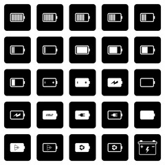 battery icon set vector sign symbol