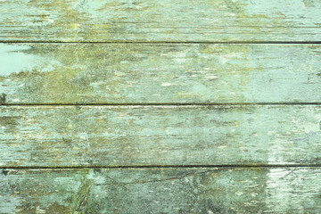 Wooden background with green colored horizontal planks