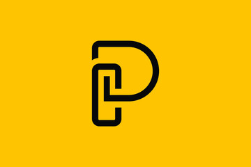 CP logo letter design on luxury background. PC logo monogram initials letter concept. CP icon logo design. PC elegant and Professional letter icon design on background. C P PC CP