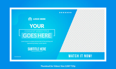 Fully editable thumbnail design for any videos customizable video thumbnail design concept video cover pic template fully editable.	