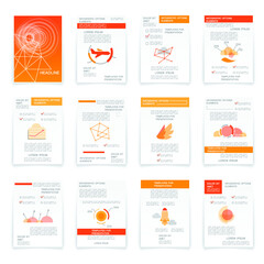 Naklejka premium Brochure for business reports, cover layout and infographics