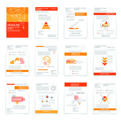 Naklejka premium Brochure for business reports, cover layout and infographics
