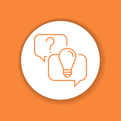 Answers on questions color glyph icon. Custom video content.