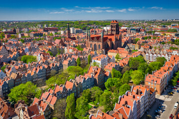 Beautiful architecture of the old town in Gdansk at summer. Poland © Patryk Kosmider