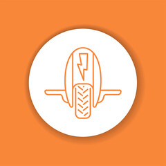 Electric monowheel color glyph icon. City transport rental. © Backwoodsdesign