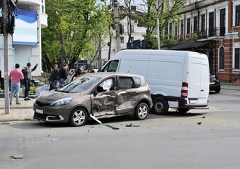 Chisinau city Moldova incident street auto crash traffic laws stay home background