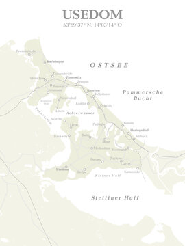 Ostsee Karte - Usedom
