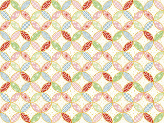 和風背景　七宝繋ぎ