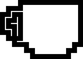 Fototapeta premium pixel mug symbol