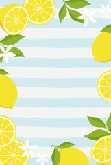 vector background with lemons for banners, cards, flyers, social media wallpapers, etc.