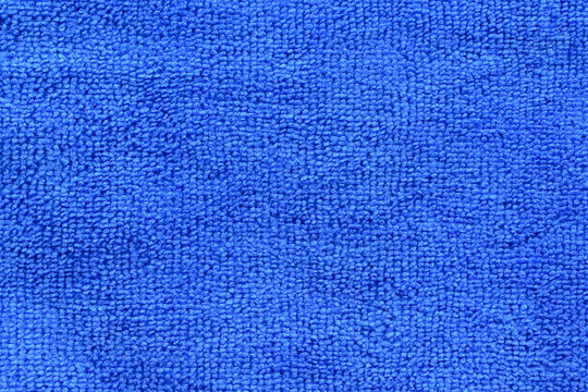 Blue microfiber cloth texture background. 