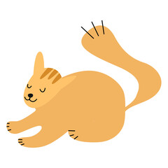 cute vector cat hand drawn for children's book greeting card or T-shirt