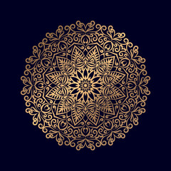 Printable Mandala logo floral style pattern decorative elements template Vector illustration.