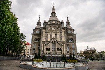 Fototapeta na wymiar The House of Prayer, one of biggest Baptist churches in Europe. Vinnytsia, Ukraine. May 2021