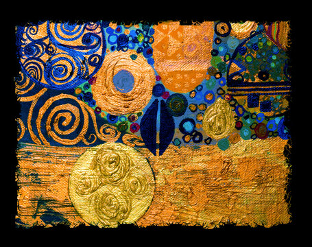 Texture, background and Colorful Image of an original Abstract Painting composition,oil on Canvas