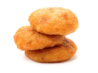rice cracker on white background