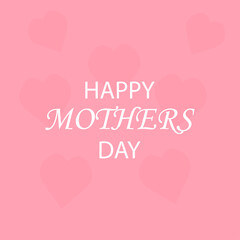 image of greeting card for mother's day on a white background, vector illustration