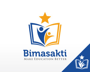 Education Logo. Leadership and Book Logo design Vector