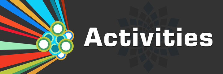 Activities Colorful Dark Background 