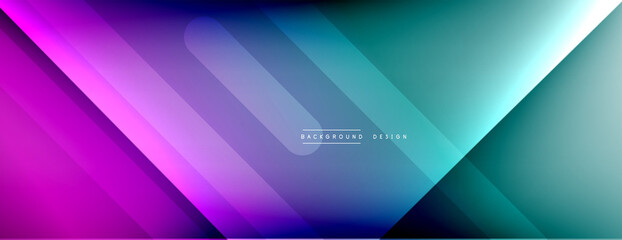 Fototapeta premium Dynamic lines abstract background. 3D shadow effects and fluid gradients. Modern overlapping forms