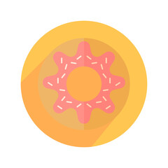 donut icon on a white background, vector illustration