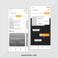 Apartment booking app design Vector