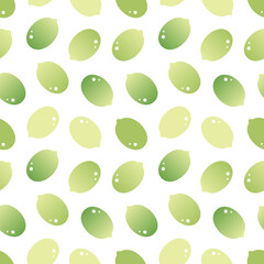 Raw shelled green pumpkin seeds cute carton style vector seamless pattern background. 