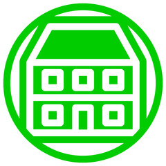 Apartment icon in simple flat design 02