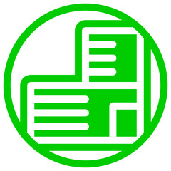 Wide building icon in flat design 02